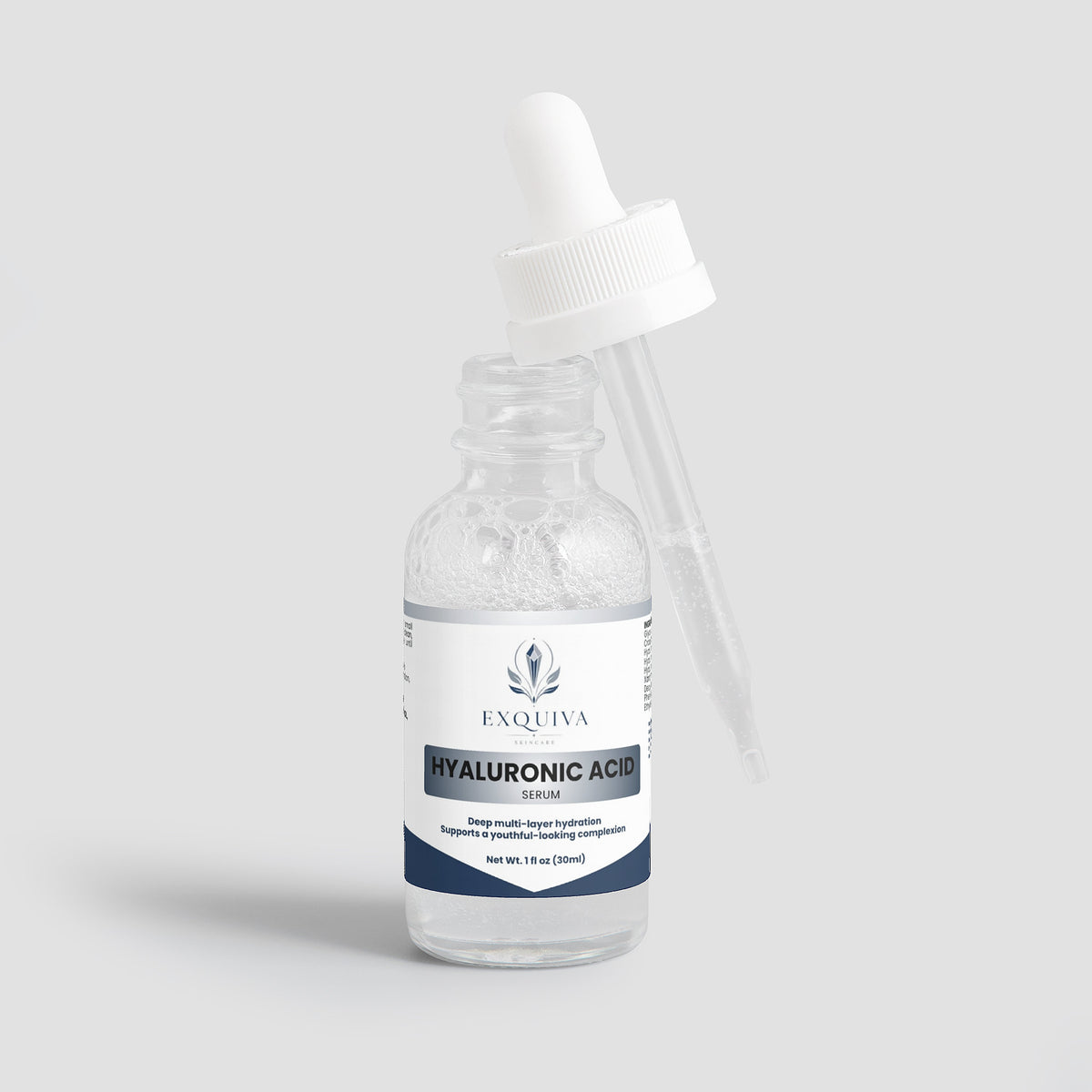 Exquiva Hyaluronic Acid Serum – 4-Type HA Anti-Aging Face Serum, 1 fl oz