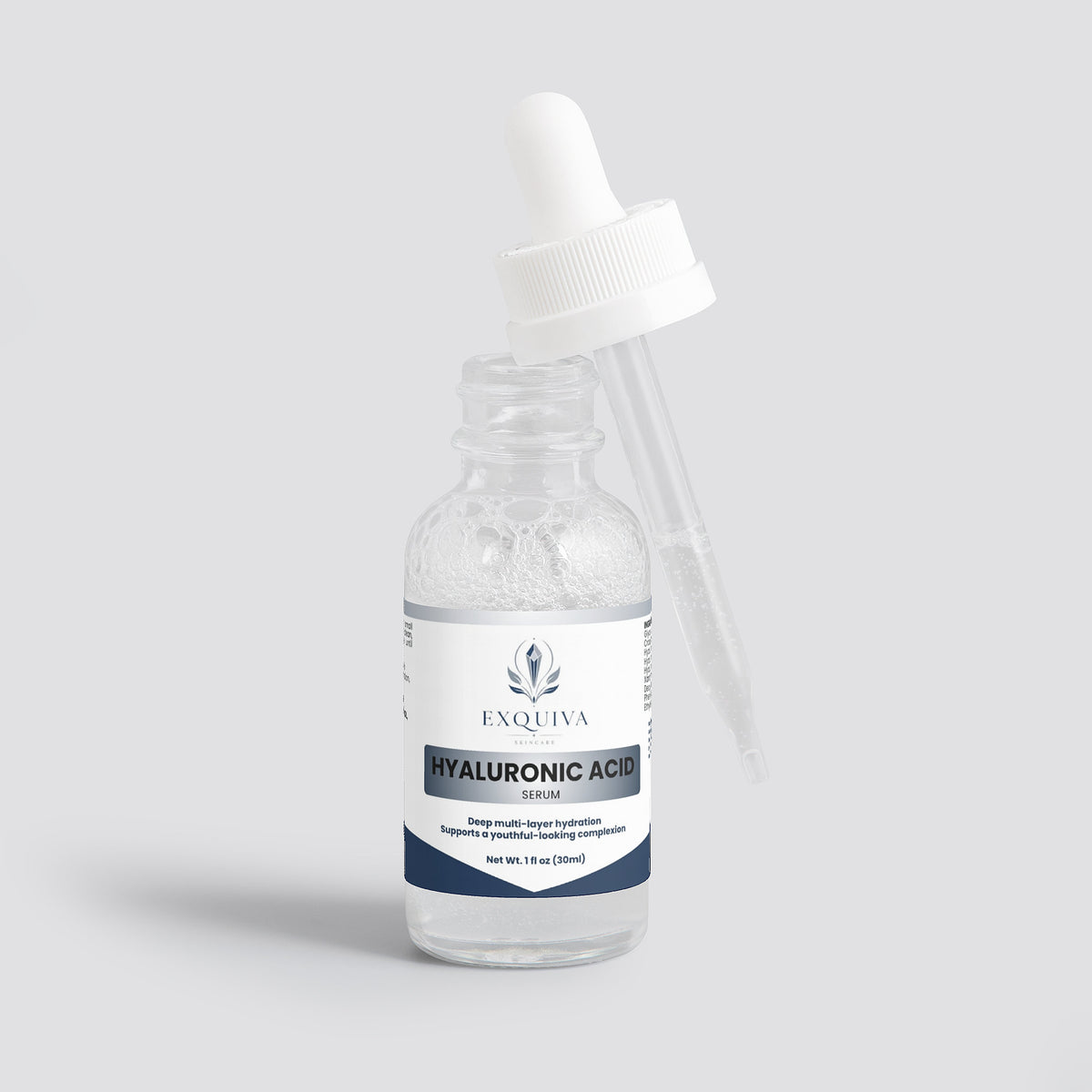 Exquiva Hyaluronic Acid Serum – 4-Type HA Anti-Aging Face Serum, 1 fl oz