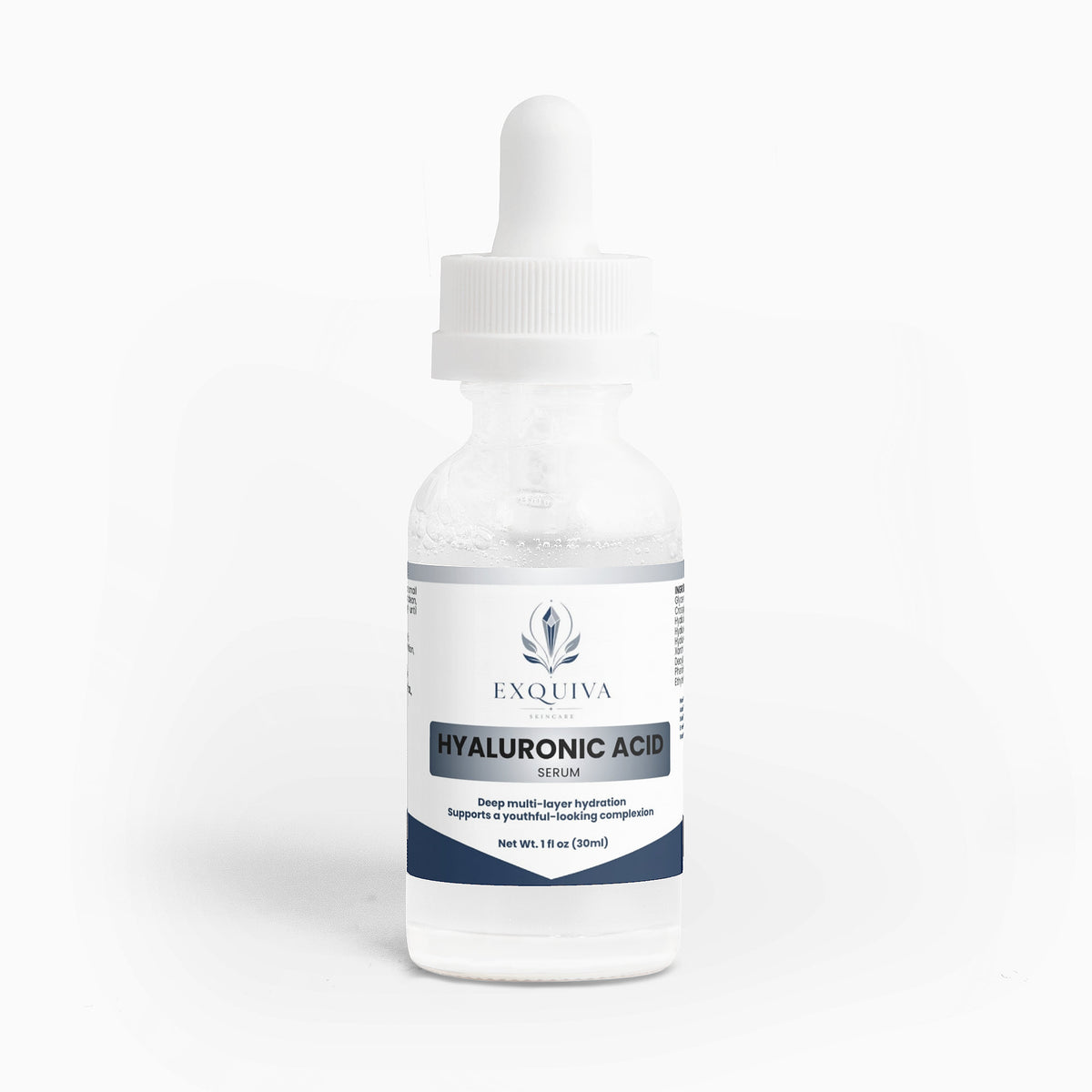 Exquiva Hyaluronic Acid Serum – 4-Type HA Anti-Aging Face Serum, 1 fl oz